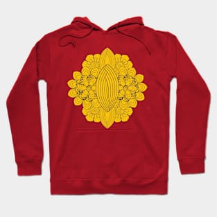 Abstract Doodle Flower Hoodie